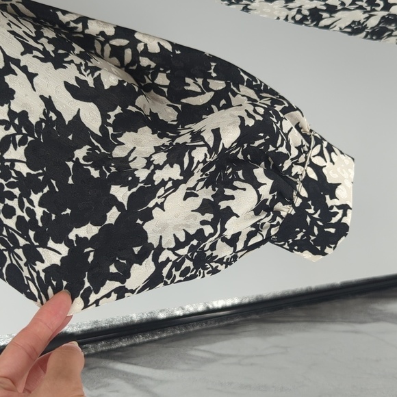 Susan Graver Floral Wrap Dress Black White 2XP preppy Business casual classic - Picture 5 of 8